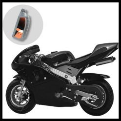포켓 미니 바이크 49cc 오토바이 고성능 클래식 소형 산악 모터 싸이클 가솔린 산악용, 블랙