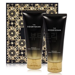 수려한 더 블랙 아미노 클렌징 폼 100ml + 100ml 세트, 2개