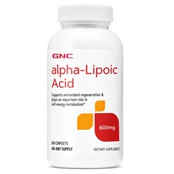 GNC Alpha-Lipoic Acid 알파리포산 600 MG 60 캐플렛, 60정, 1개