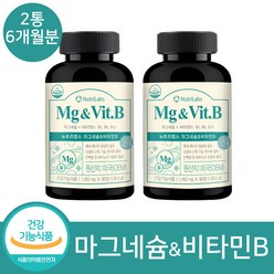 미국산 고함량 마그네슘 비타민B 신경 근육 기능 유지 눈떨림 영양제 사은품 증정, 90정, 2개