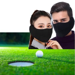 제이달 골프 찍찍이 방한마스크 남녀공용 (1+1), 블랙