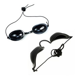레이저 눈가리개 (일반/와이드) LED 눈보호 눈부심방지 눈안경, 와이드 블랙, 1개