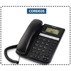 필립스 CRD600 유선전화기 스피커폰 LCD백라이트 발신자 정보표시 단축다이얼 기능 사무용 가정용 (블랙)