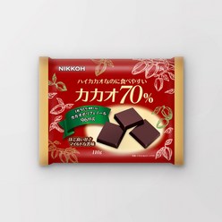 NIKKOH 카카오 70% 초콜릿 (폴리페놀 96mg함유), 1개, 100g