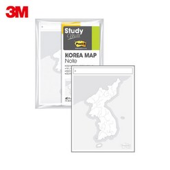 3M 포스트잇 스터디메이트 한국 지도