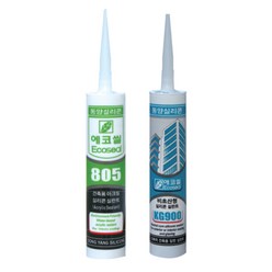 Ecoseal 에코씰 동양실리콘 KG900/805 수성 무초산 범용 친환경 색상, 805(백색), 1개