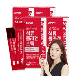 [300달톤] GNM 이성경 석류콜라겐젤리 스틱 / 석류즙 저분자콜라겐펩타이드, 300g, 4개