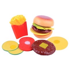 redbox 안전한 재미있는 플라스틱 햄버거 만들기 놀이 세트 요리 남아 쉐프