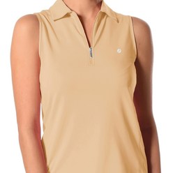 여성용 민소매 골프 탱크 탑 T 셔츠 1/4 지퍼 캐주얼 경량 운동 테니스 폴로 셔츠