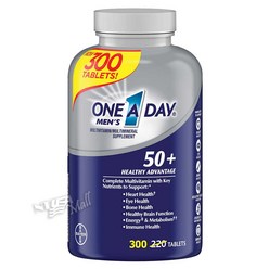 바이엘 원어데이 남성 50+ 실버 멀티비타민/종합비타민 300정 BAYER One A Day Men's 50+ Healthy Advantage Multivitamin, 300개