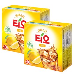 동서 티오 아이스티 레몬맛 40T X 2개(80T) 분말 음료 에이드 홍차, 2개