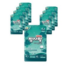 참사랑 남녀공용 언더웨어 성인용 팬티기저귀 M~L, 10매, 8팩