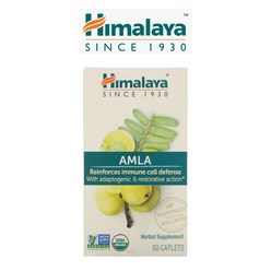 히말라야 Himalaya Amla 인디안 구스베리 암라 가루 추출물 탄닌 아답토젠 600mg 60타블렛