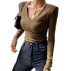 어깨패드티 여자 여성 기본 이너 레이어드 어깨 퍼프 셔링 패드 뽕 긴팔 티셔츠