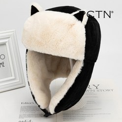 PCTN 남녀공용 고양이귀 군밤장수모자 방한모 군고구마모자 귀다리모자 귀달린털모자 귀달이방한모자 Winter Earlobe Hat