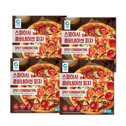 [청정원] 스파이시 콤비네이션 피자 340g x4판, 4개