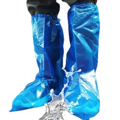 낚시 갯벌장화와 비오는 장화로 사용 가능한 일회용 방수 해루질 조개잡이 신발커버 덮개, 1쌍(2ea), 블루