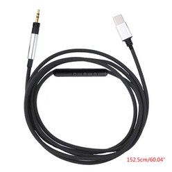 USB 타입 C 2.5mm 교체 케이블 확장 모멘텀/모멘텀 2.0 마이크가있는 귀 헤드폰 오버