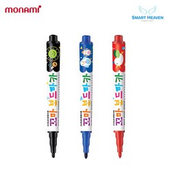 monami [monami]모나미 꼬마 보드마카 3색- 흑청적, 청색