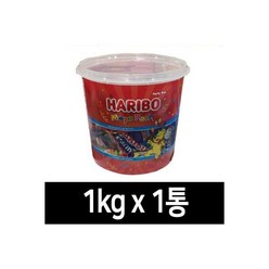 간식거리 하리보 메가파티 1Kg 대용량(통) /오키오, 간식거리 하리보 메가파티 1kg(