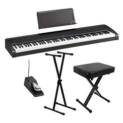KORGB2N BK 블랙 X형 스탠드 X 의자 헤드폰 세트 전자 피아노 88 건반 코르그