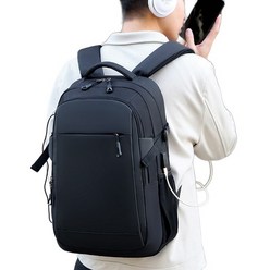 지디오 케인M 남성 나일론 백팩 USB 포트 대용량 배낭 여행 사계절 생활 방수 짐가방 멀티 사이드 포켓 경량 무지 남자백팩