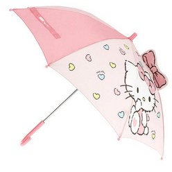 산리오 리본 hologram 유아동 우산 살길이 53cm 홀로그램 투명창 여아 캐릭터 우산