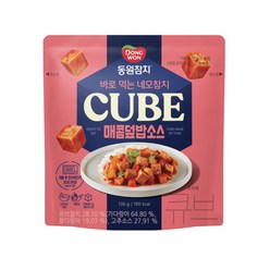 동원 참치 큐브 매콤덮밥 소스, 130g, 4개