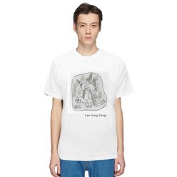 이중섭 그림 프린팅 반팔 티셔츠 M/L/XL/XXL 현대미술 꽃과 어린이