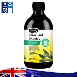 호주 약국 판매 정품 Comvita Olive Leaf Extract Peppermint 쿨 한 맛 올리브 잎 폴리페놀 추출액 500ml, 1개