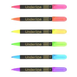 (문화) 언더라인 형광펜 1자루 Underline Highlighter, 핑크