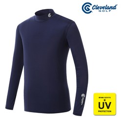 클리브랜드 남성용 골프 UV차단 냉감 스트라이프 이너웨어 티셔츠 CGKMIT743