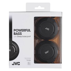 JVC HA-S180 POWERFULL BASS 헤드폰 헤드셋접이식미국직수입, 블랙