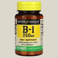 메이슨내츄럴 Mason Natural 비타민 B-1 250mg 100정, 100개