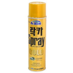 일신 락카 스프레이 420ml(골드), 1개