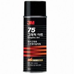 INVEN* 3M 임시 고정용 75 스프레이 접착제 455ml ( DIY 도배 벽지 접착 풀 ) @안전2중포장@, 투명색