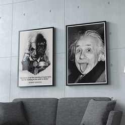 포스터나인 알버트 아인슈타인 사진 포스터 브로마이드 인테리어 액자, 01_아인슈타인
