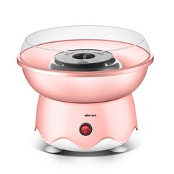 주물나라 전자동 솜사탕 메이커 기계 노스텔지아 DIY 가정용 미니 캔디플로스 만들기, 핑크색