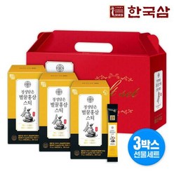 한국삼 정성담은 벌꿀 홍삼스틱 10g x 30포 x 3박스(선물세트), 3개, 단품없음