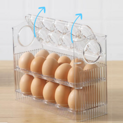 어리플 계란 한판 30구 트레이 보관함 케이스, 투명