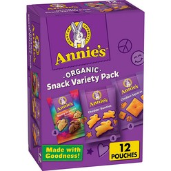 [미국 직배송]애니스 오가닉 스낵 버라이어티 스낵 팩 12팩 312g Annie's Homegrown Variety Snack Pack