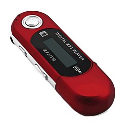 절묘한 USB MP3 플레이어 지원 디지털 음악 재생 Mp3 및 Wma 음악 형식 JIAN, 빨간색, 하나