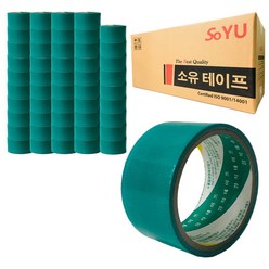 소유 청테이프 면테이프 보수용 녹색 48mm x 15M 24M 1BOX, 48mm*15M 녹색, 25개