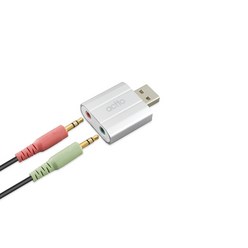 USB 사운드카드 마이크 헤드셋 노트북 PC 연결 오디오 컨버터 온라인수업 외장형