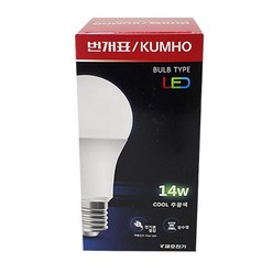번개표 KUMHO BULB TYPE LED COOL주광색 14W 금호전기, 1