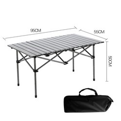 야외 접이식 휴대용 캠핑 테이블 가벼운 계란말이 테이블 Camping Folding Table 아이버리아 A25 T796V463, 07 블랙