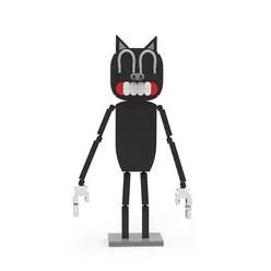 레고 호환 Moc 공포 게임 장면 사이렌 헤드 클래식 기계식 빌딩 블록 조립 모델 블랙 로봇 소년 장난감 선, 02 197PCS