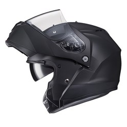 HJC 홍진 오토바이헬멧 C91 시스템 모음 최신상 선바이져내장 바이크 스쿠터 헬멧, 무광블랙