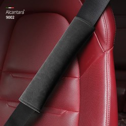 팩 Alcantara 안전 벨트 커버 어깨 패드 쿠션 테슬라 모델 3/S/X/Y 안전 벨트 보호대 커버 테슬라 액세서리, 01 1 Pack Black, 1개