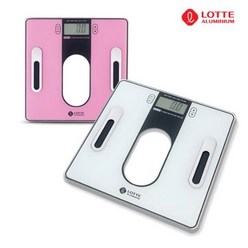 롯데알미늄 디지털 체중계 PLUS-001 체지방 체중 측정기 전자 저울 다이어트, 핑크